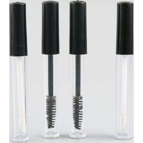 3ml Empty Transparent Mascara Eyelash Growth Tube Eyeliner Bottle Lip Gloss Vials Containers with White / Black Brush