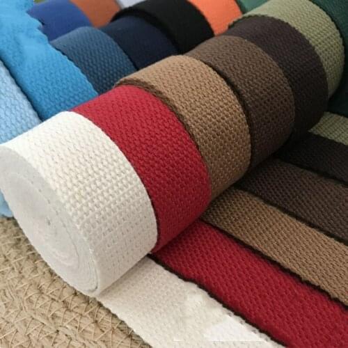 2 meters Canvas Ribbon luggage backpack school bag rope strap Hemming webbing accessories Waistbag straps Sewing Accessories