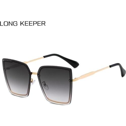 2022 Oversized Sunglasses Women Men Luxury Square Retro Brand designer Metal Frame Sun Glasses Vintage Female Grandient Shades