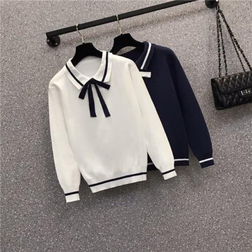 College style Pullovers female autumn and winter Korean version loose and thin hedging student Pullovers coat bottoming top