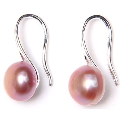 Real Freshwater Pearls Earrings for Women Jewelry High Quality Natural Purple Pearls Drop Earrings Wedding Fine Danglers Gifts