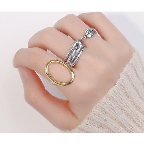 Morivovog 925 Sterling Silver Irregular Openwork Rings Geometry Elegant INS Style Minimalist Rings for Women Festival Jewelry