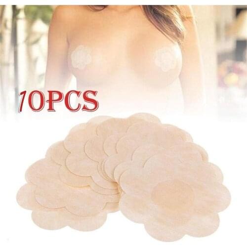 10pcs/lot Flower Adhesive Nipple Covers Pads Body Breasts Stickers Disposable Milk Paste Anti Emptied The Chest Paste Bra