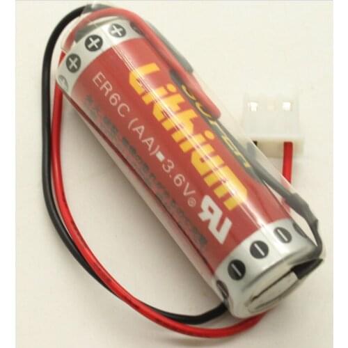 10PCS Genuine ER6C AA 3.6V F2-40BL FX2N/1N PLC lithium battery
