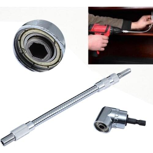 105 Degree 1/4" Angle Extension Hex Drill Bit Screwdriver Flexible Extension Bit Holders Hardware Parts