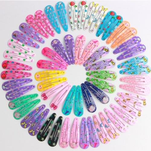 20Pcs/Lot Candy Color Hair Pins Dripping Hair Clip Princess Barrette Korean Hairclip Cartoon Headdress Hairpins for Girls