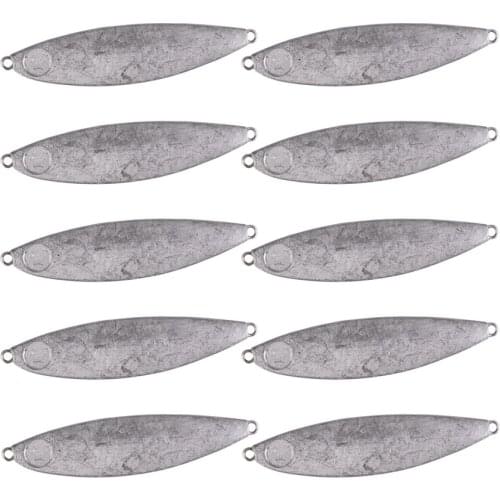 20PC Blank Micro Metal Jig Shore Casting Jigging Unpainted Lure 7g-30g Spoon Lures Saltwater Fishing Jigs Artificial Bait Tackle
