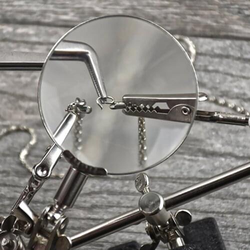 3 in 1 Welding Magnifying Glass Auxiliary Clip Magnifier Soldering Solder Iron Stand Holder Station Rework Repair Tool