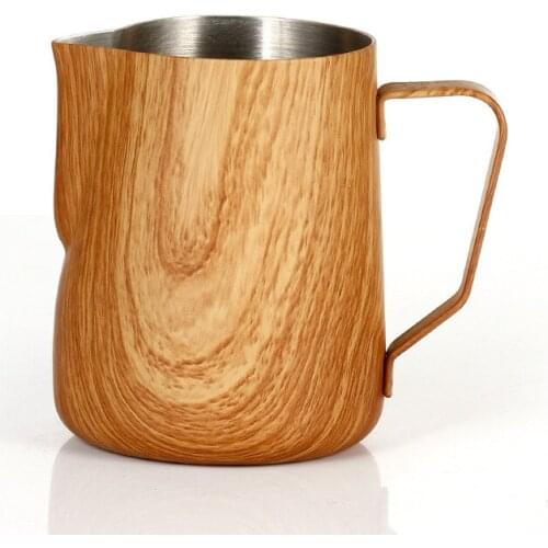 "300/600ml Coffee Milk Jug Graining Stainless Steel Frothing Pitcher Pull Flower Cup Espresso Frothers Mug Coffee Barista Tools"