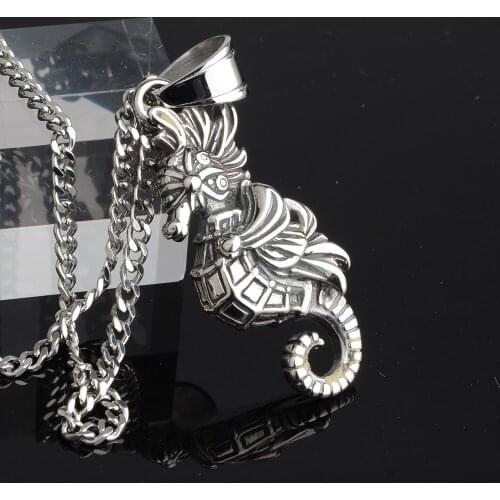 316L Stainless Steel Hippocampus Pendant NecklaceHigh Quality Fashion Chain Unisex Jewelry Drop Shipping 316LP021