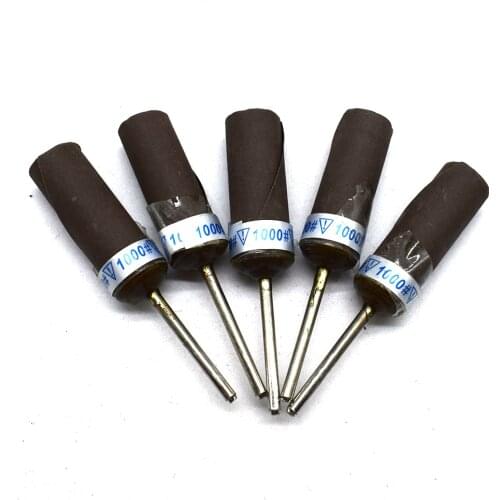 5PCS 240 Grit Abrasive Sand Paper Bar Sandpaper Rotary Cutter Polishing Rod Abrasive Head Jewelry Polishing Tool 2.35MM Stick