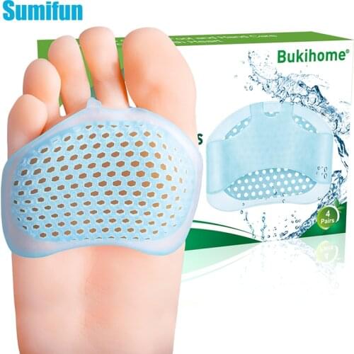 8pcs/4pairs Sofe Bule Silicone Ball of Foot Pad Cushion For Foot Protector Corn Callus Blisters Pain Relief Forefoot Pads D2857