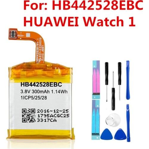 For HUAWEI Watch 1 Watch1 HB442528EBC 300mah Battery Batteries+Tools