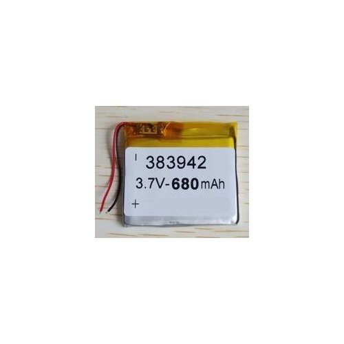 Free shipping 1pcs 3.7v 680mah 383942 polymer lithium li-po rechargeable battery for MP3 MP4 Bluetooth headset mini speaker