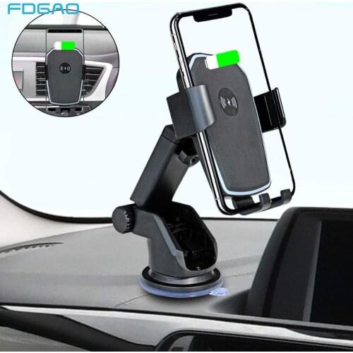 FDGAO Fast 10W Wireless Car Charger Mount Phone Holder Air Vent For iPhone 11 XS Max XR X 8 Samsung S10 S9 Note 10 Huawei Xiaomi