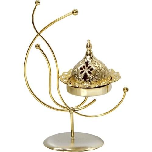 Middle East Arab Metal Aroma Diffuser Simple Modern European Style Incense Burner Candlestick Dual-purpose Incense Burner