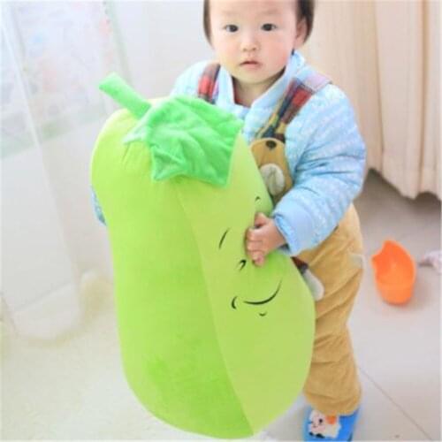 Fancytrader Big Soft Realistic Vegetables Melon Plush Pillow Stuffed Cartoon Green Melon Toy Doll for Baby Gift 20inch 50cm