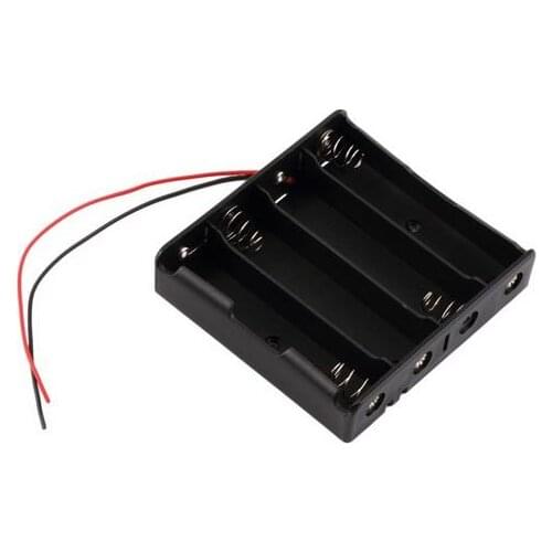16850 Battery Storage Case Plastic Storage Box Holder With Wire Leads For 4 x 18650 3.7V Batteries for Soldering Connecting NEW
