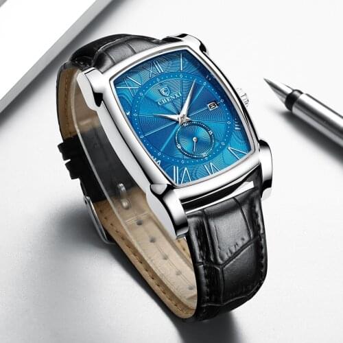 CHENXI 2021 Hot Sell Men Watch Practical Luminous Hands Calendar Function Square Dial Quartz Wristwatch Gifts Relogio Masculino
