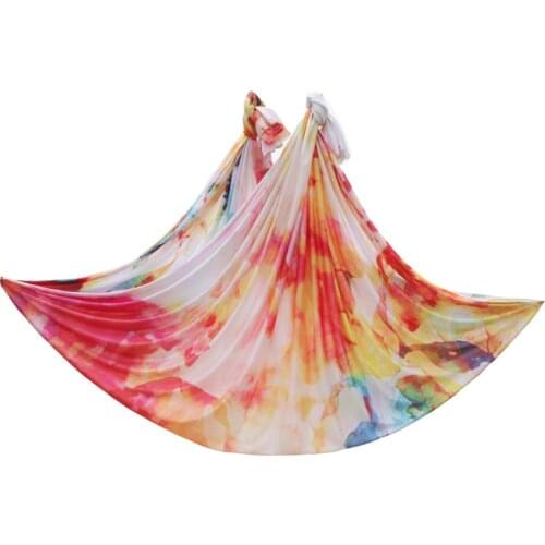 Home yoga hammock swing 4m fabric Solid color anti gravity yoga swing aerial inversion Air yoga swing