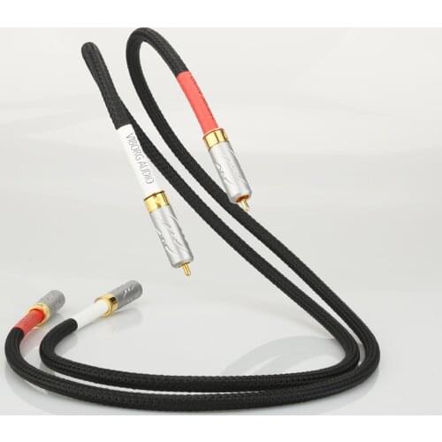 Hi End Viborg 09G-801 5N Multiple Oxyacid Pure copper interconect cable single wire with pure copper RCA plug