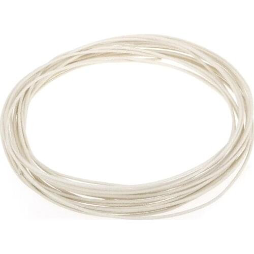 Musiclily Pro 22 AWG Gauge Vintage Style Pre-tinned Push-back Cloth Covered Stranded Wire, White 25 Feet (8 Meters)