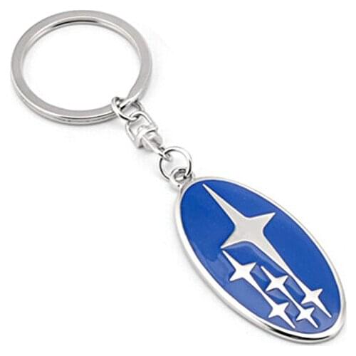 Wife girlfriend Creativity gift 8 word buckle long chain key rings for Subaru logo metal Pendant car keychain auto accessories