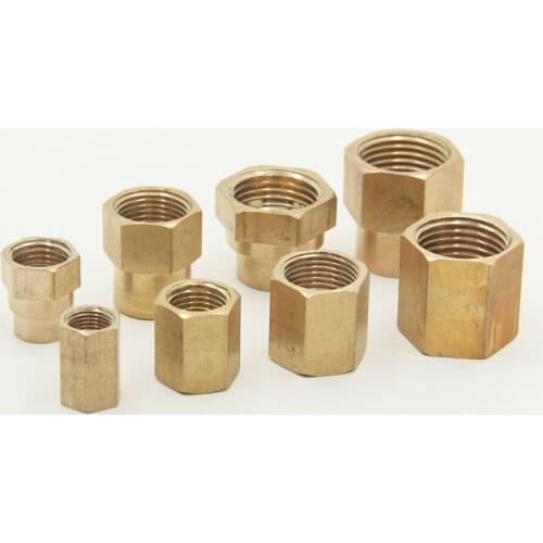 Brass pipe joint pipe fitting copper hose hexagon coupling quick coupling internal thread 1 / 8 "1 / 4" 3 / 8 "1 / 2" 3 / 4 "BSP