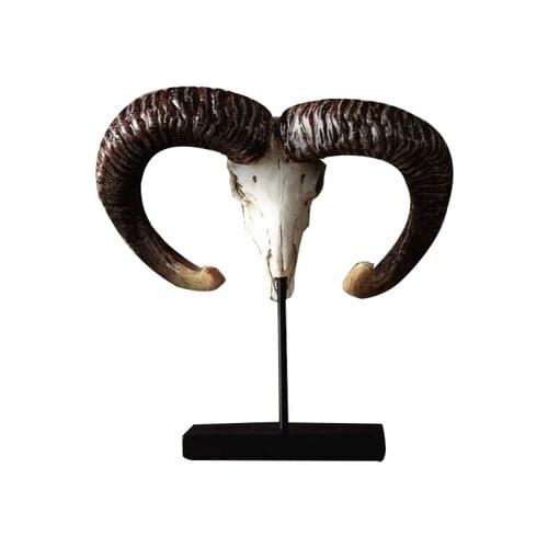 Furnishing office room soft big deer Skull Home decoration Animal Ornament Sheeps head Arts and Crafts