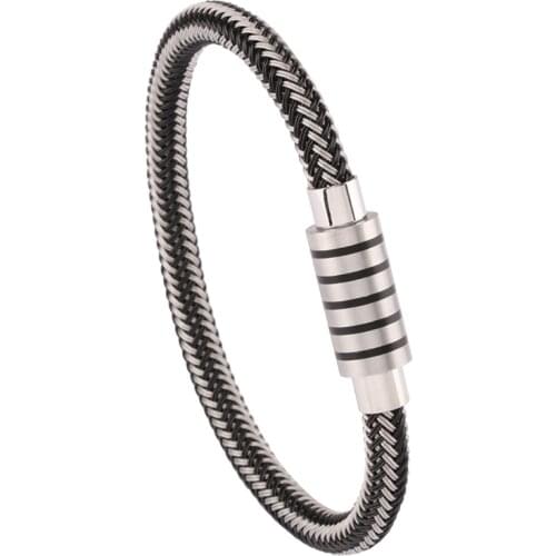 Vanbula Fashion Simple Color Matching Stainless Steel Men and Women Bracelets Holiday Gifts Boyfriend Bracelet Jewelry