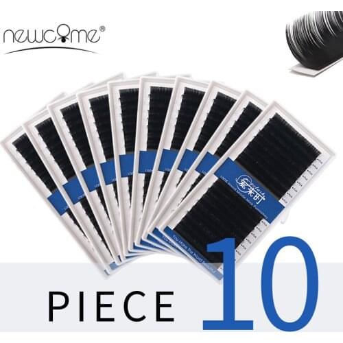 NEWCOME 10 Cases Eyelash 3D Mink Eyelashes Classical Lash Individual Eyelash High Quality Natural Soft Faux Cilia Makeup Tool