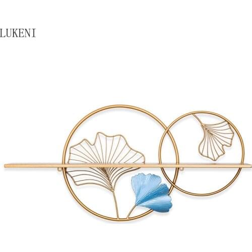 New Chinese Three-dimensional Porch Wall Decoration Iron Wall Pendant Living Room Light Luxury Decoration Storage Wall Hanging