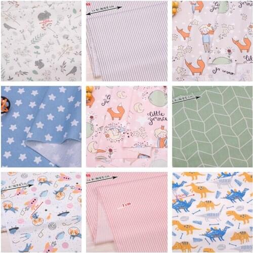 By Meter Cartoon Dinosaur 100% Cotton Fabric Diy Sewing Craft Baby Dress Home Decor Sheets Telas Patchwork Quilting Cloth Tissus