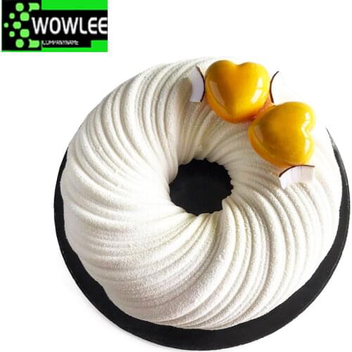 Wool Ball Shaped Mousse Mold Silicone Cake Mold Round Swirl Baking Form Tray Chocolate Fondant Moulds Cake Decorating Tool