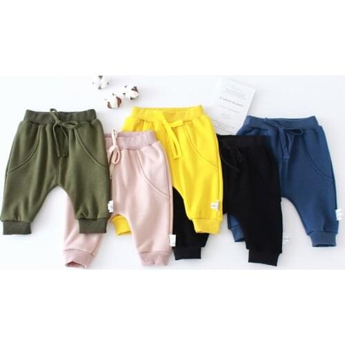 Infant Boy Girl Blue Winter Warm Cotton Pants Toddler Baby Soft Jogger Newborn Bebe Trousers Children Clothes Free Drop Shipping