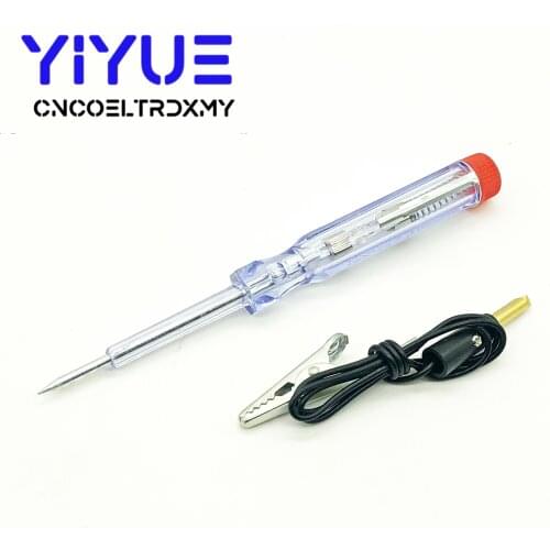 DC 6V-24V Car Electrical Voltage Tester Fuses and Light Socket Tester Transparent Circuit Test Pen Tool for Car Motorcycle
