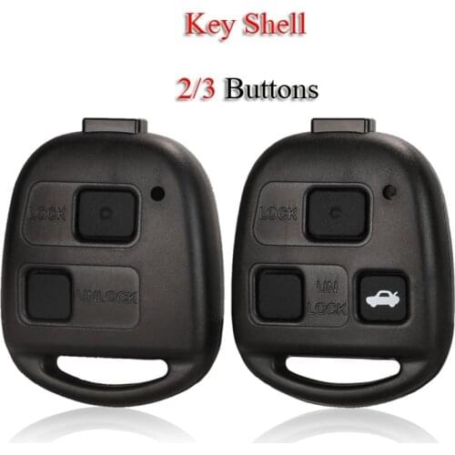Kutery 10pcs/Lot Smart Car Key Shell For Lexus RX300 ES300 LS400 GX460 For Toyota Corolla Camry RAV4 2/3Buttons Case Fob Cover