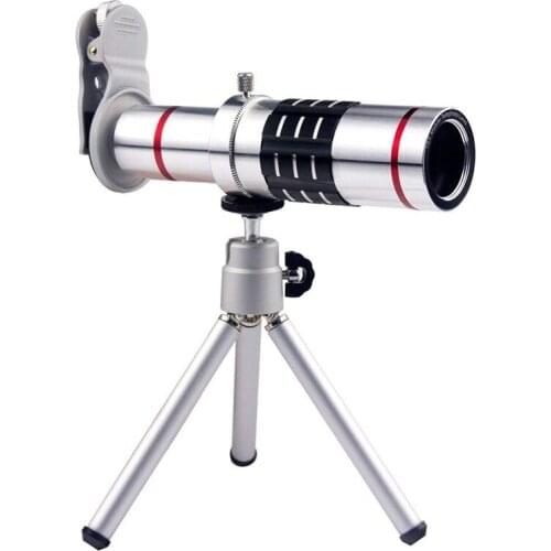 Universal 18X Zoom Telescope Telephoto Camera Lens with Tripod Mount & Mobile Phone Clip For iPhone,Galaxy and Other Smart Phone