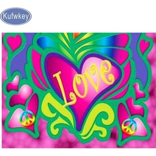 Bead Embroidery Diamond mosaic,lvoe,Heart,5d Diamond Painting,Stitch Cross,3D,almaznaya,diamond,wall stickers,gift,Bedroom decor