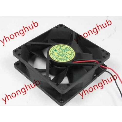 YATE LOON D80BH-12 DC 12V 0.18A 2-wire 80x80x25mm Server Cooling Fan