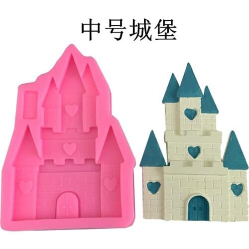 Princess Castle turning sugar chocolate silicone mold baking cake decoration Castle House plaster dripping mold