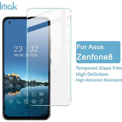 For Asus Zenfone 8 ZS590KS Glass Screen Protector IMAK Transparent H Explosion-Proof Tempered Glass
