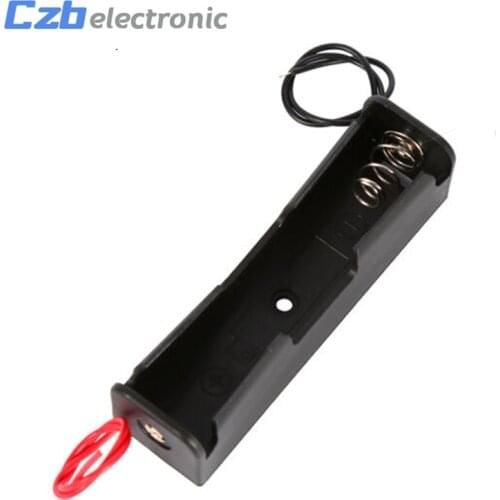 10pcs 3.7V 18650 Battery Holder Li-Po Li-ion Battery Case Socket Clip Box Black