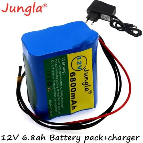2021 100% 12V 6.8 Ah 18650 D'origine 12V Avec Panneau De Protection De Batterie Au Lithium BMS + Chargeur