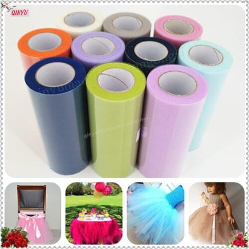 22mX15cm tulle gauze element Baby Shower Decoration Home Crafts Supplies Tulle Roll Organza Wedding Decoration Party 8ZSH759
