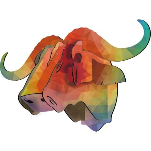 3D Puzzle Wooden DIY Cow B Buffalo Head Home Office Wall Hanging Decoration Storage Holders Racks Home Decoration Accessories