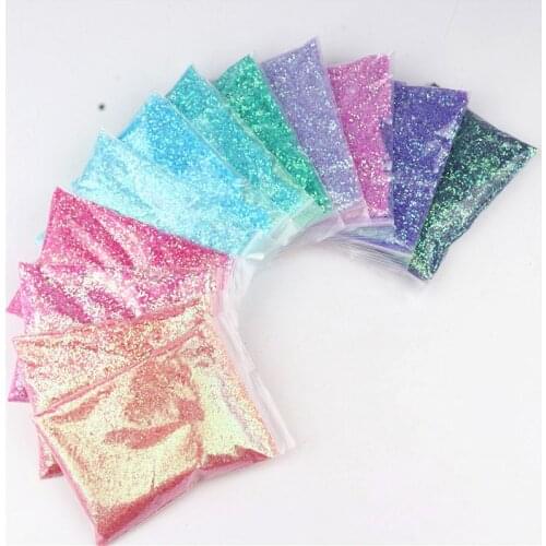 50g Mixed Holographic Nail Glitter Powder Sequins Extra Ultra Fine Glitter Powder for Gel Beauty Nail Craft Art Decorations