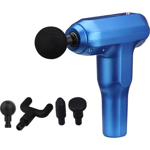 Frequency Vibration Muscle Massage Gun Fascial Gun 6-Level Variable for Pain Relief Electric Body Massager with 4 Massage Head