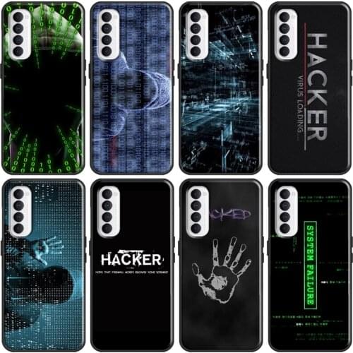 Hacker Computer Code Art Cover For OnePlus 8 Pro 9 Pro 9R Nord 7T 8T Case For Realme 6 7 8 Pro Q3 GT Neo C3 C15 C21