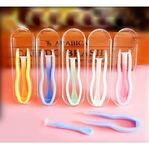 Contact Lens Case Clip Stick Tweezers Combination Box Piece Clip Set for lenses random color